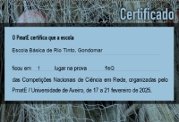 Competições Nacionais de Ciência em Rede – Física e Química e Ciências Naturais – provas a nível de escola