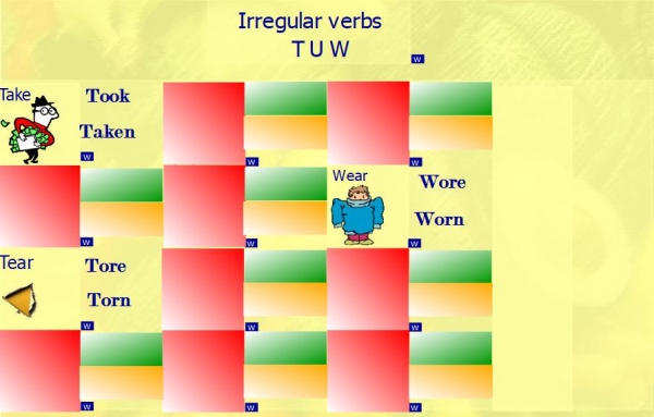 Flipchart : Irregular verbs beginning in B